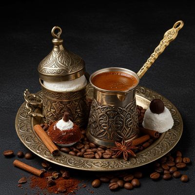 Turkish Coffee & Pot Combo